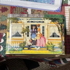 Avon Mrs. Albee Decorative Victorian Porch Scene Tin - birthday award